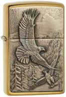 zippo 20854 eagles brushed lighter logo