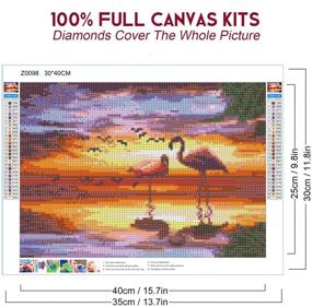 img 2 attached to 5D Diamond Painting Kit - 12x16in Diamond Art for Adults, 🦩 Beginners & Family, DIY Craft for Home Wall Decor with Flamingo Theme