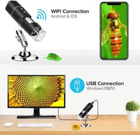 img 1 attached to Enhance Your Exploration: Wireless Digital Microscope Camera Pocket Handheld USB Magnification Endoscope 50X to 1000x 🔍 Compatible with iPhone Android Laptop - Ideal for Starter Students, Kids, and Natural Science Classes - Perfect Gift