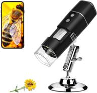 enhance your exploration: wireless digital microscope camera pocket handheld usb magnification endoscope 50x to 1000x 🔍 compatible with iphone android laptop - ideal for starter students, kids, and natural science classes - perfect gift logo