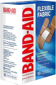 img 1 attached to 🩹 Band-Aid Brand Flexible Fabric Adhesive Bandages: Wound Care & First Aid (30 ct) - Assorted Sizes