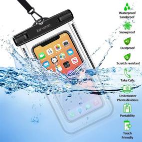 img 3 attached to 📱 Karvense Waterproof Phone Case - Universal Dry Bag/Pouch for iPhone, Samsung Galaxy, LG, Moto, Pixel, Xiaomi - 4 Pack