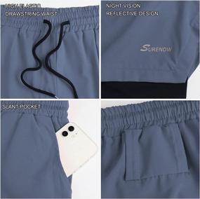 img 1 attached to 🏃 Surenow Men's 2-in-1 Running Shorts: Quick-Dry Athletic Shorts with Liner, Workout Shorts feat. Zip Pockets and Towel Loop