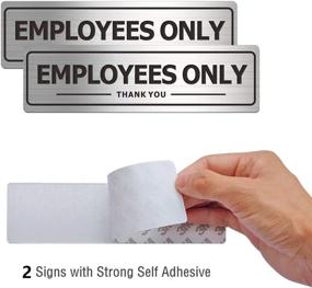 img 1 attached to 🏢 High-quality Aluminum "Employees Only" Sign for Businesses