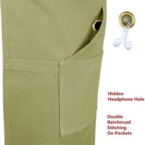 img 3 attached to 🎨 Premium Cross Back Artist Apron with Fasten/Quick Release Buckle, 6 Pockets including Zipper Pocket & 2 Towel Loops for Artists or Kitchen - Adjustable M to XXL, 27"x31" - Durable 100% Cotton Canvas