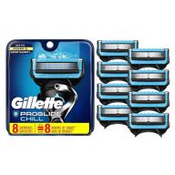 🧊 gillette proglide chill men's razor blade refills | 8 count | cooling technology for skin chilling logo