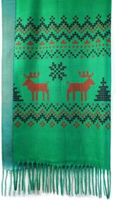 img 1 attached to 👑 Stylish CBC Crown Christmas Theme Scarf: A Must-Have Women's Accessory for Scarves & Wraps