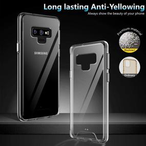 img 1 attached to 📱 Rayboen Crystal Clear Non-Slip Shockproof Case for Samsung Galaxy Note 9 - Protective Phone Case with Hard Plastic Back & Soft TPU Frame, Thin Cover (6.4 inch)