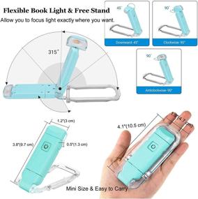 img 2 attached to 📚 USB Rechargeable Book Light: LED Clip On Lamp for Kids' Bedtime Reading, 3 Colors, 9 Adjustable Brightness Levels, Eye Care at Night, Warm White - Perfect for Bookworms & Travel