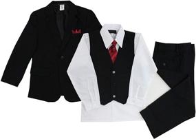 img 2 attached to 👔 Premium Luca Gabriel Handkerchief Boys' Clothing: Stylish Pinstripe Toddler Suit & Sport Coat Apparel