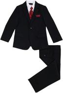 👔 premium luca gabriel handkerchief boys' clothing: stylish pinstripe toddler suit & sport coat apparel logo