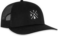 ☀️ haka city trucker hat for men and women - adjustable baseball hat, mesh snapback, sturdy outdoor black golf hat logo