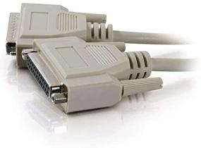 img 3 attached to 🔌 High-Quality DB25 M/F Serial RS232 Extension Cable - 6 Feet, Beige