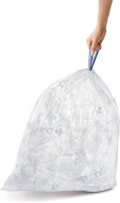 img 3 attached to 🗑️ simplehuman Code D Custom Fit Drawstring Trash Bags, 20 Liter / 5.2 Gallon, White, 60 Pack