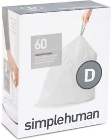 img 4 attached to 🗑️ simplehuman Code D Custom Fit Drawstring Trash Bags, 20 Liter / 5.2 Gallon, White, 60 Pack