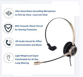 img 2 attached to MAIRDI Noise-Canceling Cell Phone Headset with Mono 3.5mm Jack, Microphone 🎧 Mute & Volume Control - Compatible with Mobiles, iPhone, BlackBerry, Samsung, Android