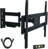 📺 proht full motion tv wall mount (05412a) | hdmi cable and bubble leveler | led lcd plasma monitor 37'' to 70'' | 20°tilt + 10° | -90° to +90° swivel | vesa 600x400 | max load 110 lbs. logo