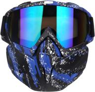 🛵 outamateur motorcycle goggles mask: enhance your riding experience with detachable windproof face shield logo