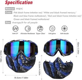 img 2 attached to 🛵 Outamateur Motorcycle Goggles Mask: Enhance Your Riding Experience with Detachable Windproof Face Shield