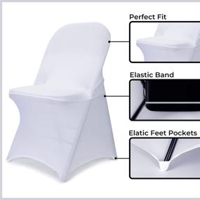 img 1 attached to 🪑 Stretchy Folding Chair Covers for Celebrations - Food Service Equipment & Supplies