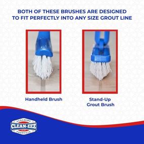 img 3 attached to 🛁 Clean-EEZ Grout Brush Combo Kit – Ultimate Grime-Fighting Power with Handheld and Stand-Up V-Shaped Brushes