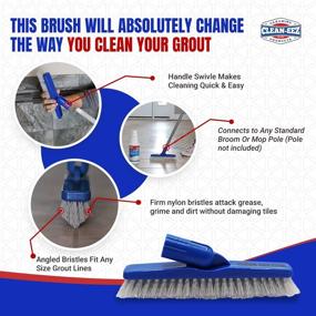 img 2 attached to 🛁 Clean-EEZ Grout Brush Combo Kit – Ultimate Grime-Fighting Power with Handheld and Stand-Up V-Shaped Brushes