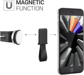 img 2 attached to 📱 kwmobile Universal Magnetic Finger Holder for Phone - Premium Convenience with Magnetic Car Mount Compatibility - Black