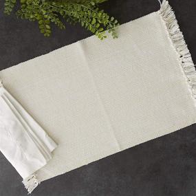 img 1 attached to Enhance Your Dining Décor with the DII Variegated Tabletop Collection: Off-White Placemat Set, 6 Count, 13x19