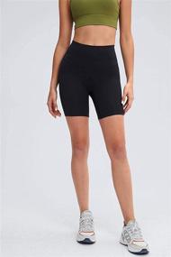 img 1 attached to 🩳 Ewigliebe High Waisted Biker Shorts for Women: Ideal Workout, Yoga, Running, Dance & Volleyball Shorts with Convenient Hidden Pocket