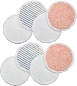 img 4 attached to 🧹 Enhanced 8-Pack Mop Pads for Bissell Spinwave 2039A 2124 - Includes 4 Soft Pads, 2 Scrubby Pads, and 2 Heavy Scrub Pads