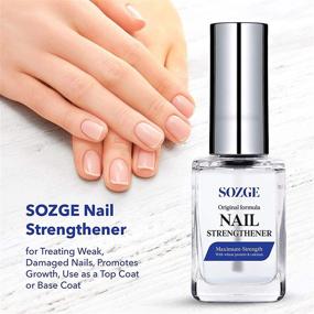 img 3 attached to 💅 Nail Strengthener: SOZGE - Revitalize Weak, Damaged Nails, Boost Growth, Ideal as Top/Base Coat