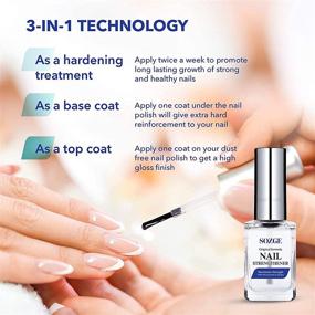 img 1 attached to 💅 Nail Strengthener: SOZGE - Revitalize Weak, Damaged Nails, Boost Growth, Ideal as Top/Base Coat