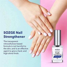 img 2 attached to 💅 Nail Strengthener: SOZGE - Revitalize Weak, Damaged Nails, Boost Growth, Ideal as Top/Base Coat