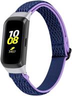 📱растяжимые ремешки для samsung galaxy fit sm-r370 - регулируемый нейлоновый браслет для мужчин и женщин - совместимы с трекером фитнеса galaxy fit логотип