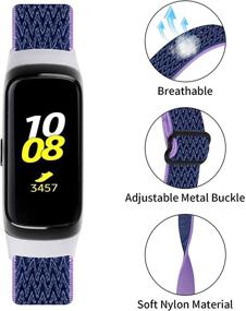 img 1 attached to 📱Растяжимые ремешки для Samsung Galaxy Fit SM-R370 - регулируемый нейлоновый браслет для мужчин и женщин - совместимы с трекером фитнеса Galaxy Fit