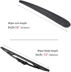 img 3 attached to 🚗 OTUAYAUTO 22759638 Rear Windshield Wiper Arm Blade Set – Fits Chevrolet Equinox 2018-2019, Buick Envision 2014-2018, GMC Terrain 2014-2017