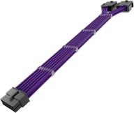 💜 asiahorse 16awg rtx 12pin в два 8p pcie с рукавом кабель-удлинитель для nvidia ampere geforce rtx 3060ti 3070 3080 3090 - фиолетовый (300mm) логотип