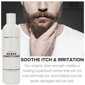 img 2 attached to 🧔 Facial Hair Conditioner & Softener - Infused with Aloe Vera & Argan Oil for Ultimate Softness & Moisture. Must-Have for Men's Grooming Kit. Transform Your Beard Today!