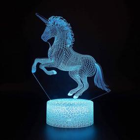 img 2 attached to 🦄 Set of 4 Unicorn Night Lights, DDDNIGHTLIGHT Led Illusion Lamp with 16 Color Remote Control - Decor Lights for Bedroom, Living Room, Kids, Girls, Boys - Perfect for Christmas Xmas Gifts 1709