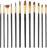 elisel paint brush set: 12 pc professional brushes for acrylic, oil, watercolor painting - arts & crafts supplies for kids & artists logo