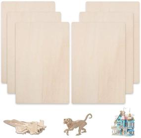 img 4 attached to 🛠️ FOGAWA 6 Pcs Balsa Wood Sheets 12×8 Inch: Unpainted Thin Natural Unfinished Wood Hobby Board for Craft House, Airplane, Ship - DIY Model Kit