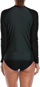 img 1 attached to Haimao Long Sleeve Rashguard Swimsuits Gray Black