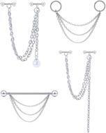 dyknasz stainless industrial earrings cartilage women's jewelry logo