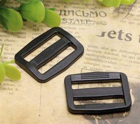 img 3 attached to 50PCS Shapenty Black Plastic Tri-Glide Slides Button: Adjustable Webbing Triglides Slider Buckle for Belts, Backpacks, and Bags