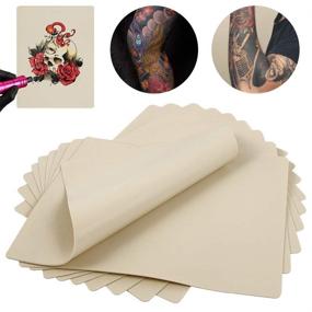 img 2 attached to 🖌️ Romlon 10Pcs Double Sided Tattoo Practice Skin - Fake Skin for Tattoo Beginners and Artists - Tattoo Supplies by Romlon