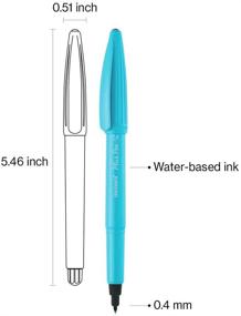 img 3 attached to Ручки с тонким волокнистым наконечником MONAMI Plus Pen S, тонкая линия (0,4 мм) для рисования, письма, каллиграфии, скетчинга - смешанные цвета, упаковка из 12