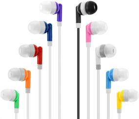 img 3 attached to 🎧 30-Pack Wholesale Kids Bulk Earbuds Headphones Earphones - Assorted Colors for Schools, Libraries, Hospitals, Gifts - Individually Bagged