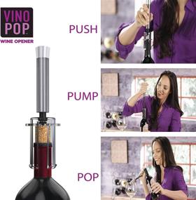 img 1 attached to 🍷 Vino Pop Wine Opener: Air Pressure Pump without Corkscrew or Batteries - Foil Cutter, Aerator, Vacuum Seal & Storage Bag Included