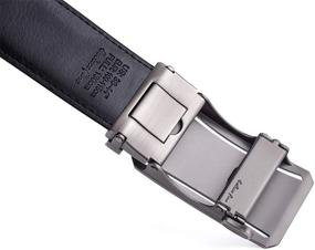 img 1 attached to 👨 Black03 Men's Leather Ratchet Interchangeable Adjustable Belts - Essential Accessories