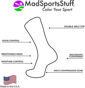 img 2 attached to Optimized Swimmer Logo Athletic Crew Socks by MadSportsStuff